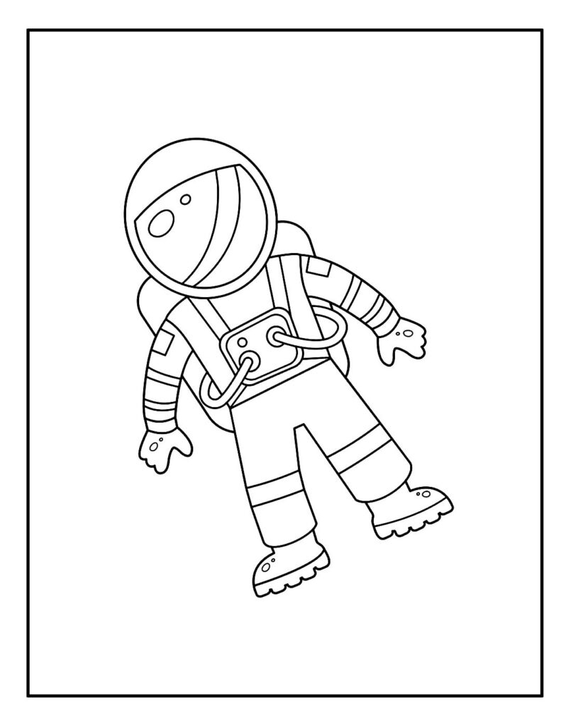 Рисунок космонавта в скафандре