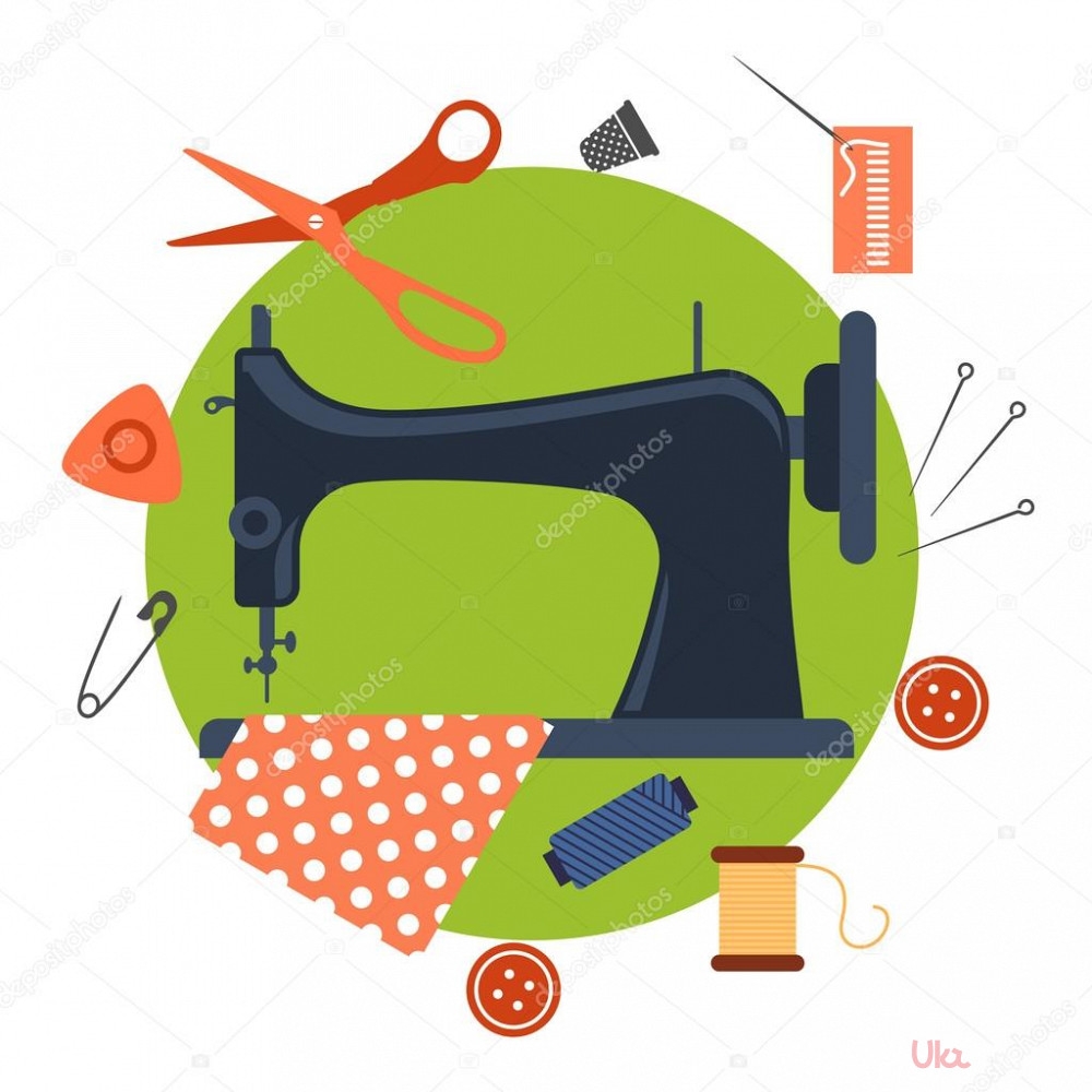 Иконка швейная машинка и ткань