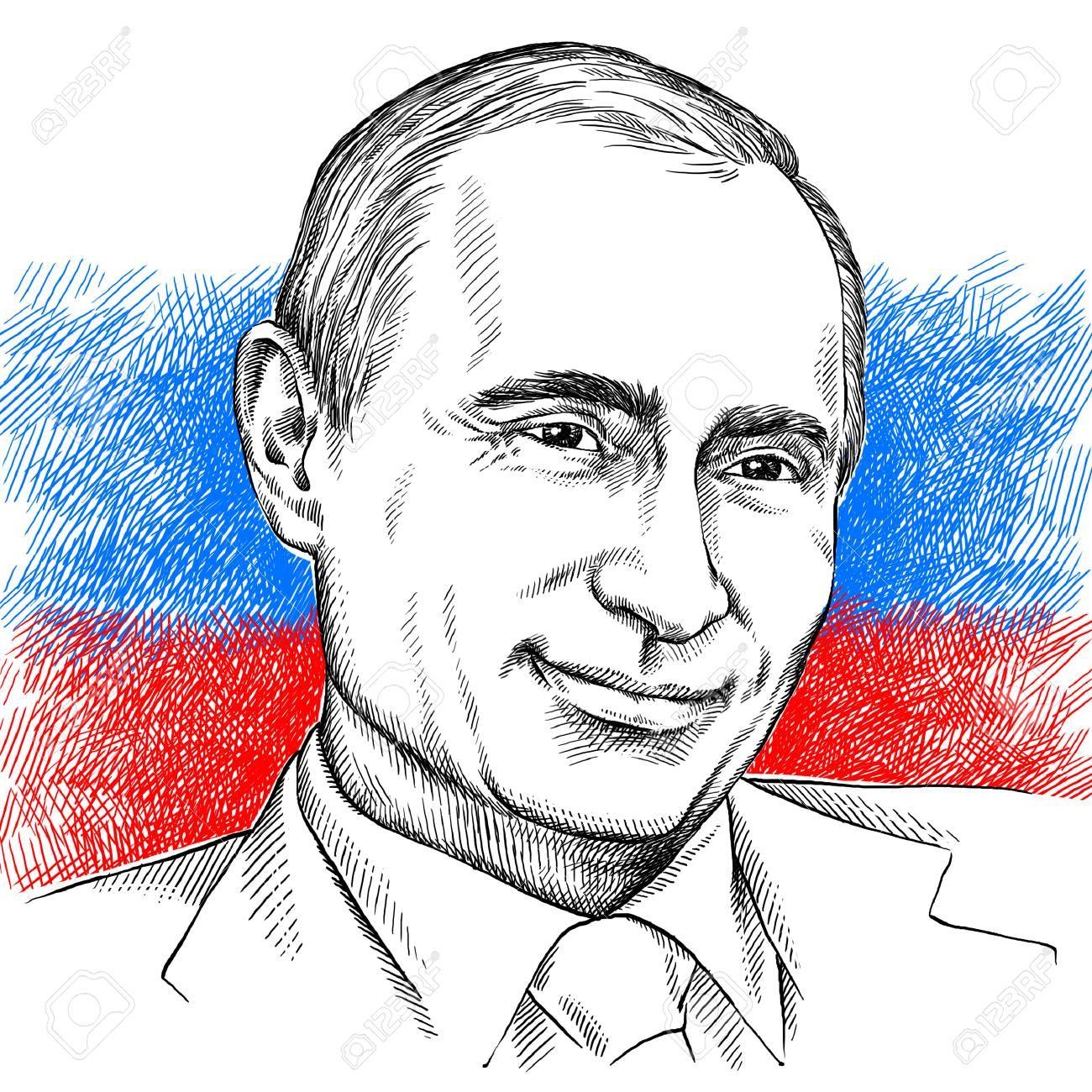 Портрет Путина раскраска