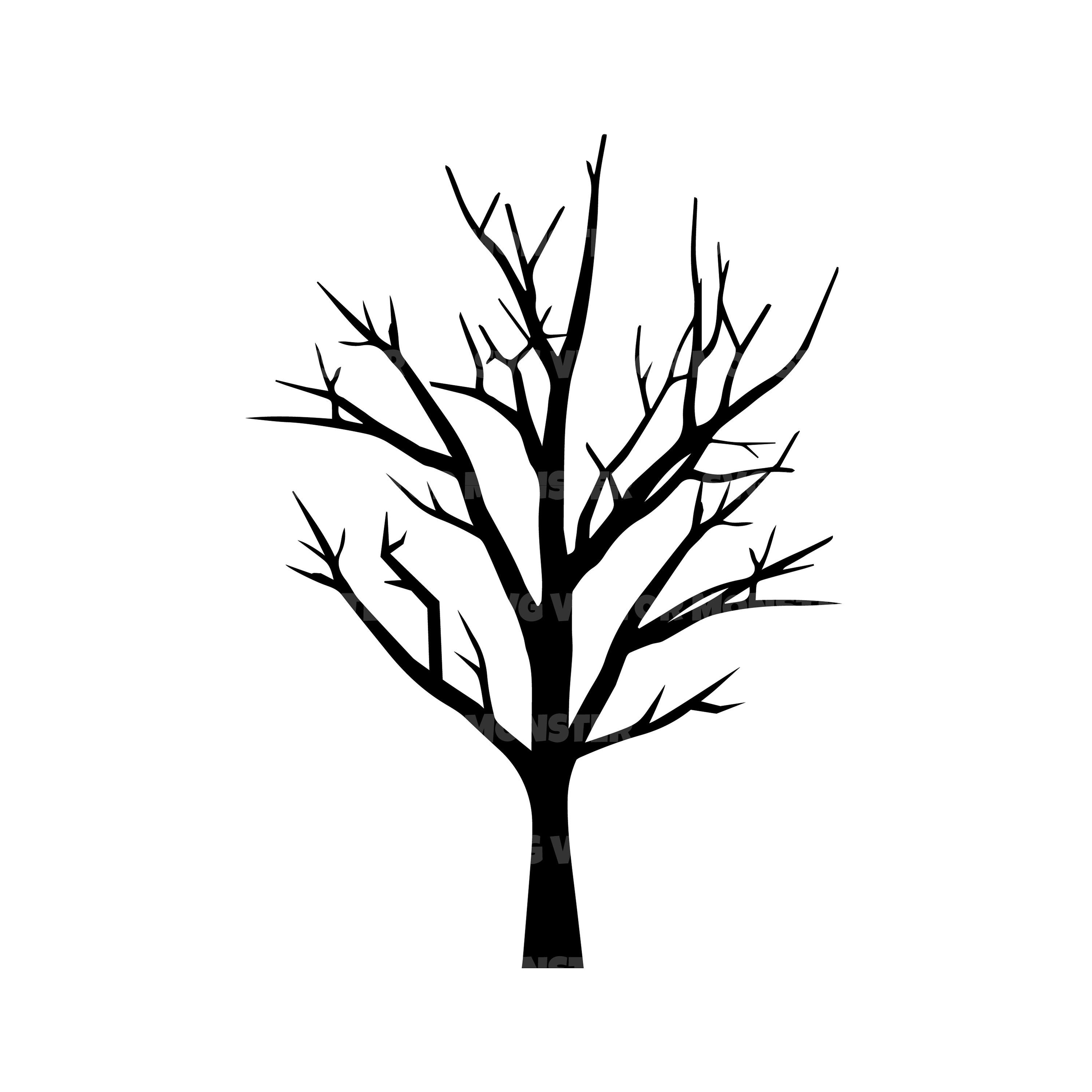 Рисунок ствол дерева без листьев