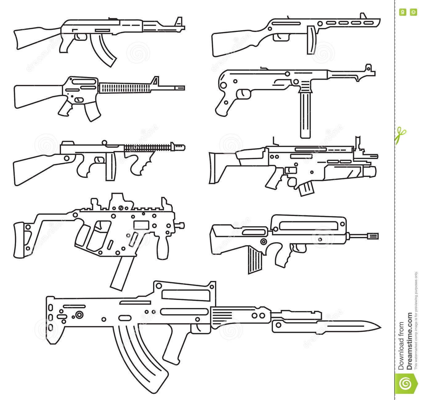 Рисунки военных автоматов