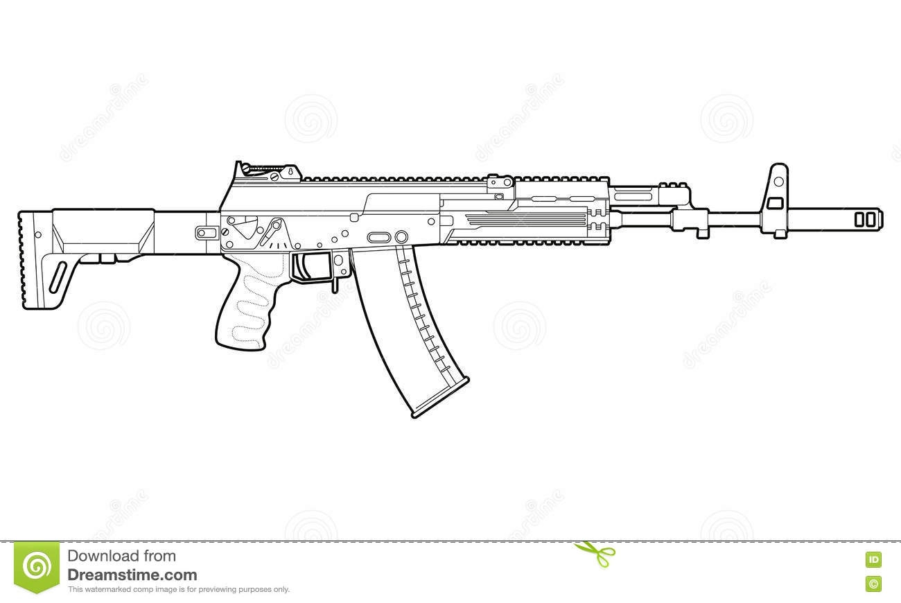 АК-15 автомат чертеж