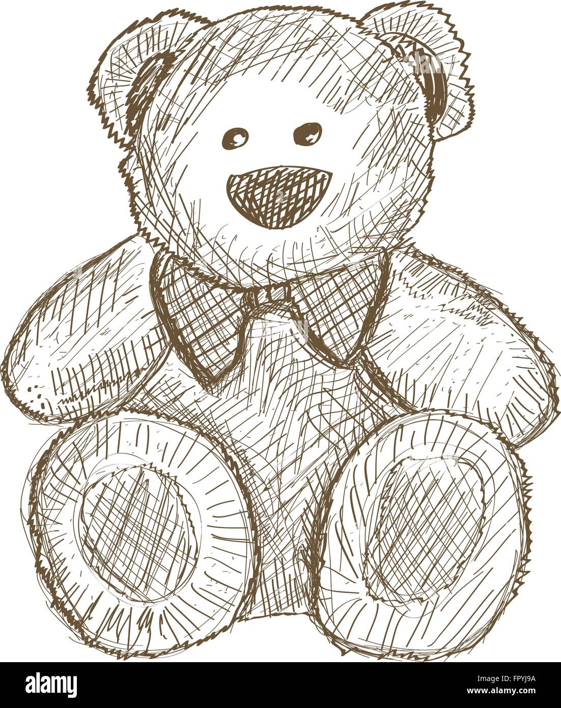 Медведь карандашом игрушка