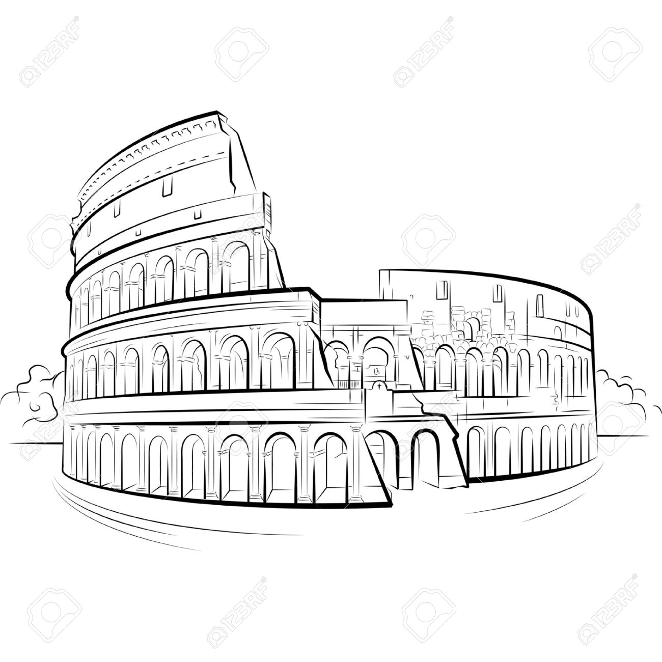 Архитектура древнего Рима для срисовки