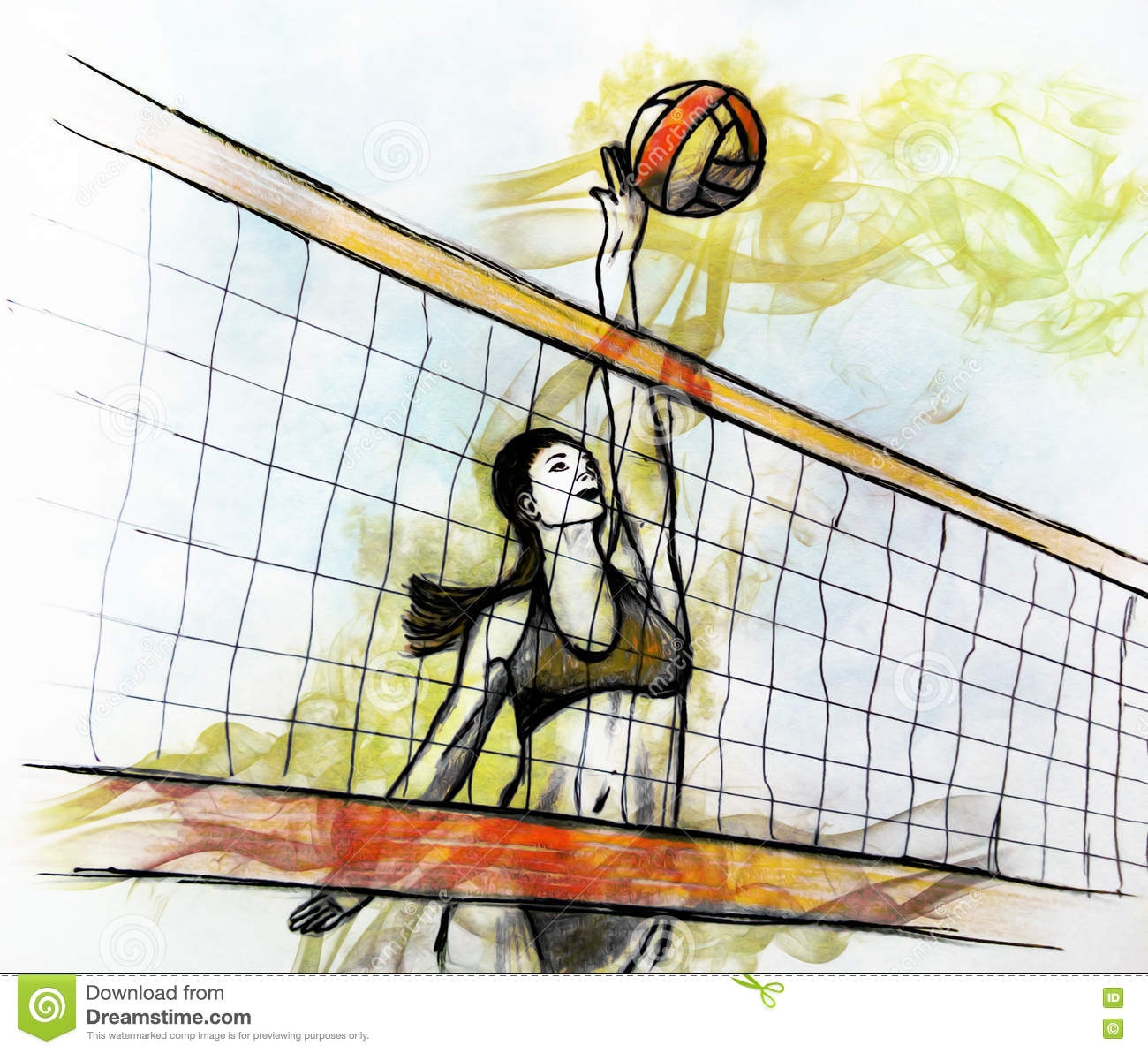 Плакат волейбол нарисовать
