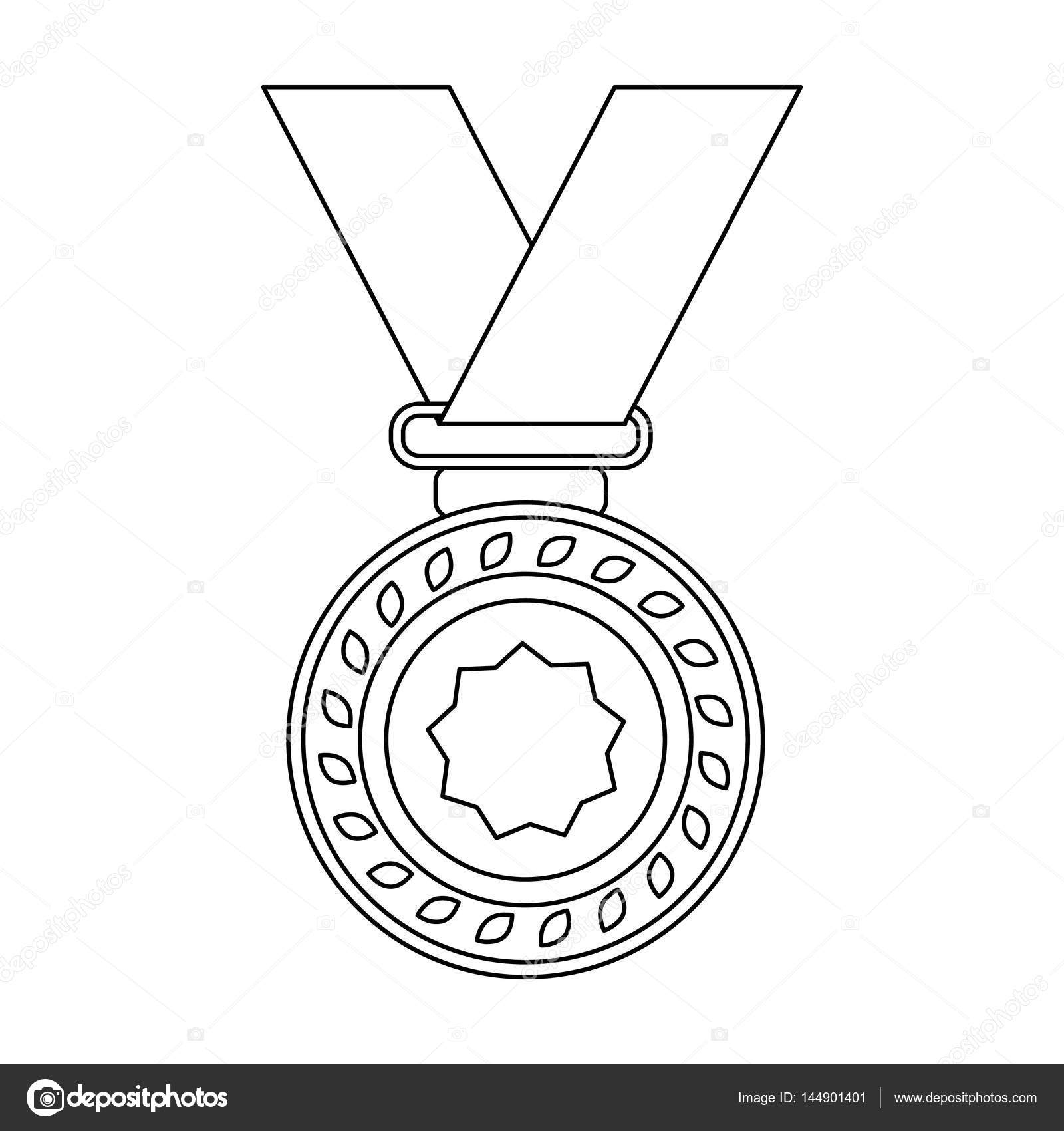 Раскраска трофей и медаль дня отца