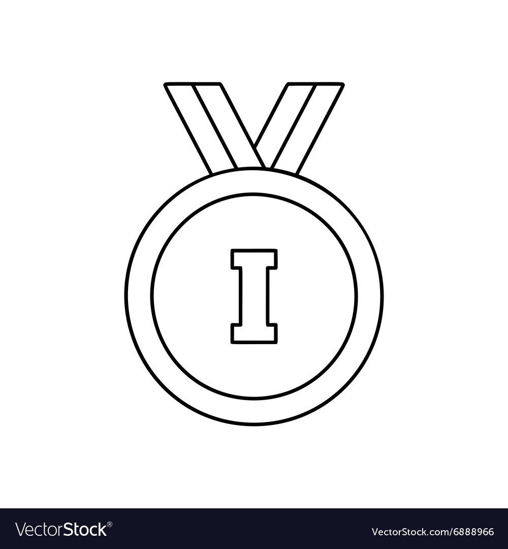 Медаль 1 место трафарет
