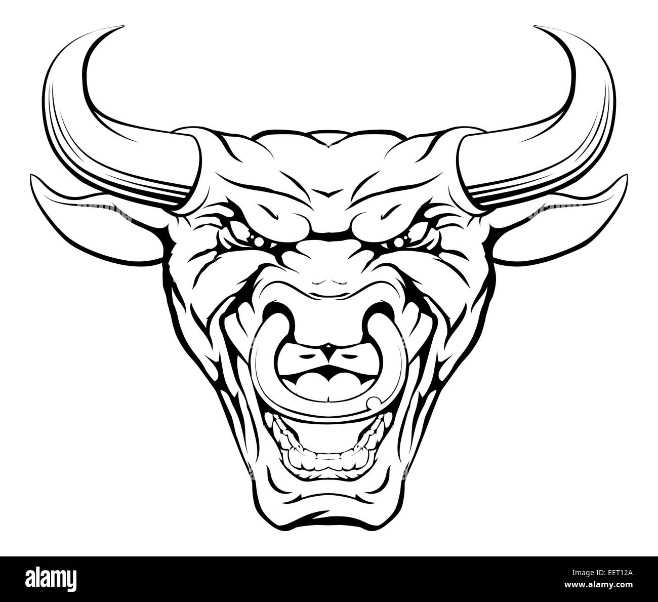 Голова быка с кольцом в носу