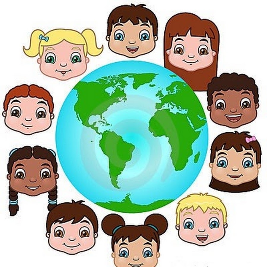 Лица детей разных национальностей