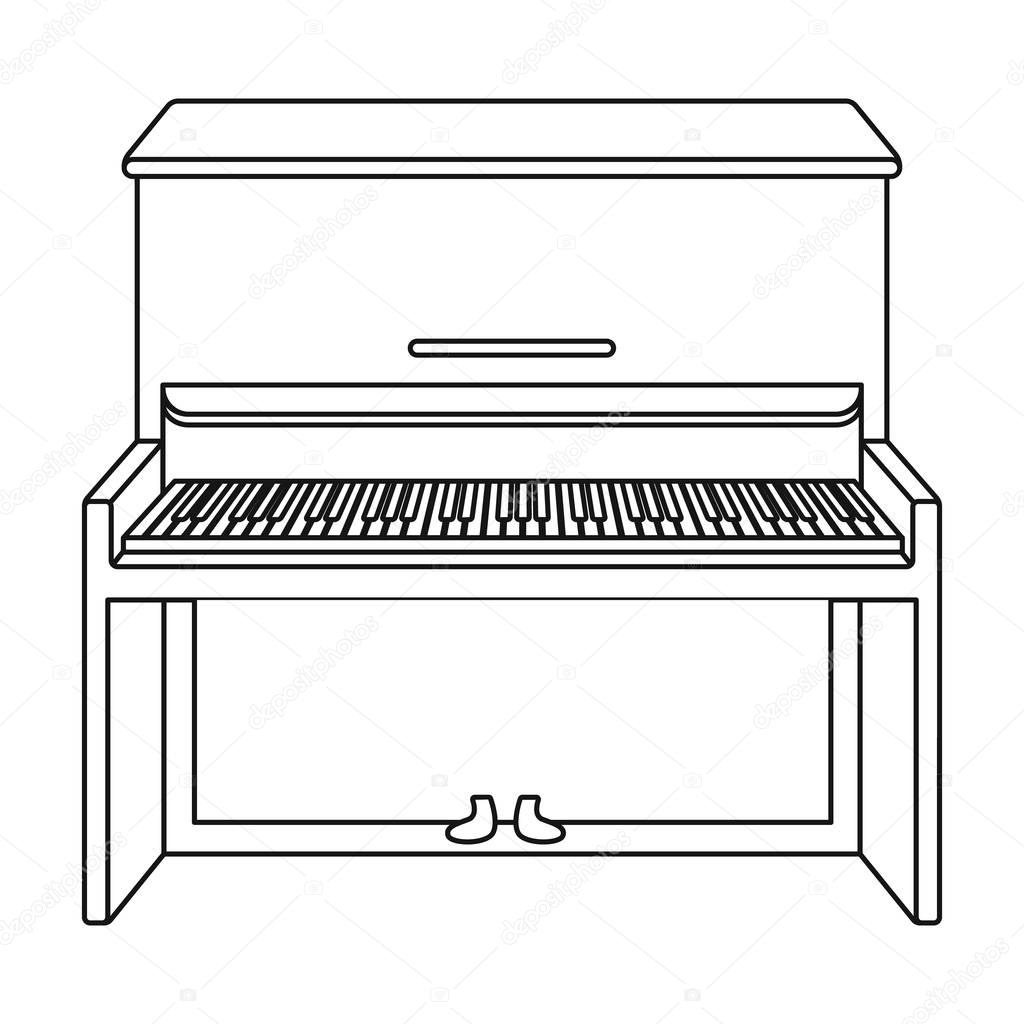 Пианино рисунок спереди
