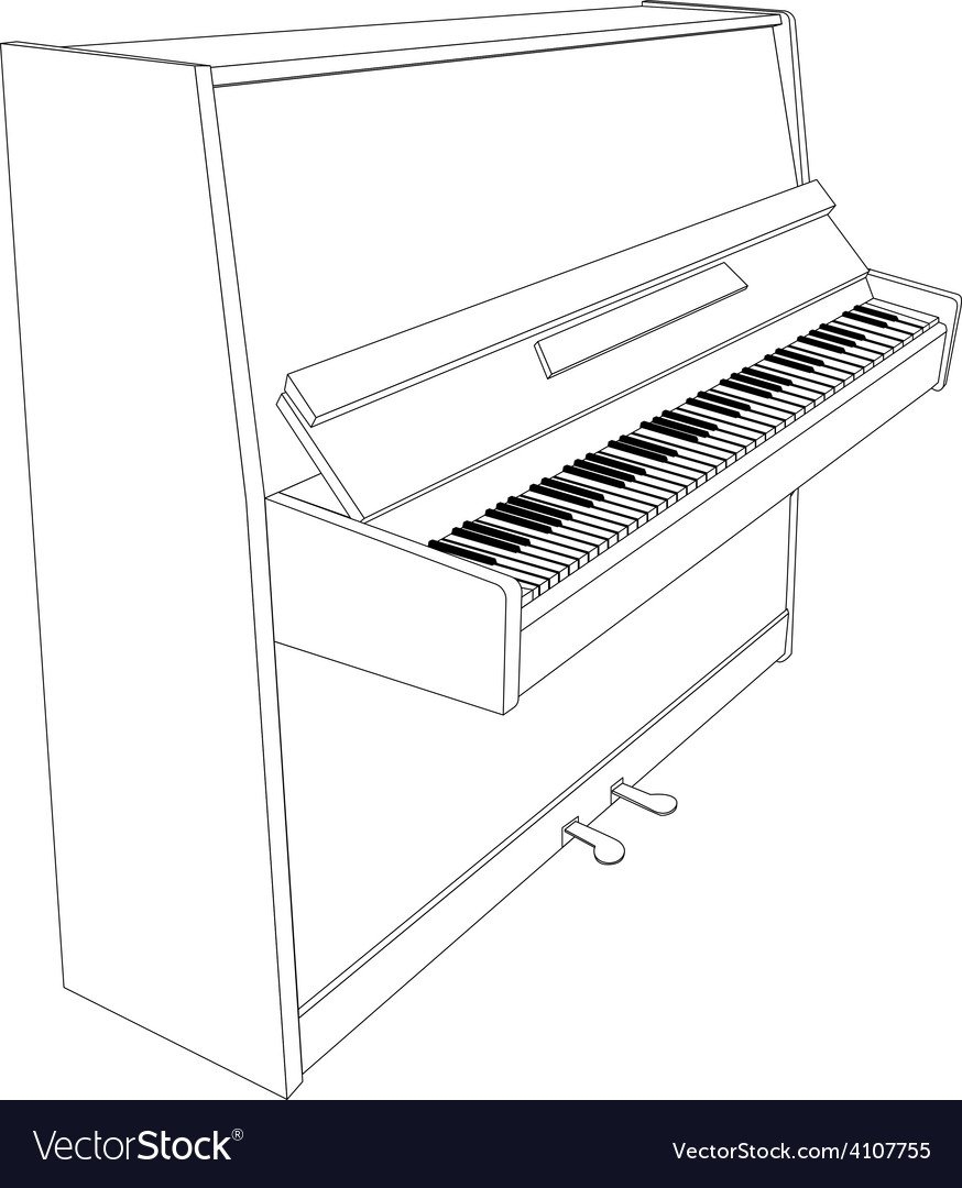 Пианино рисунок легкий - 71 фото