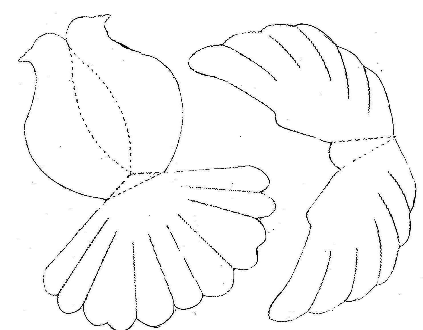 Объемный голубь - скачать и распечатать шаблон - ПринтМания