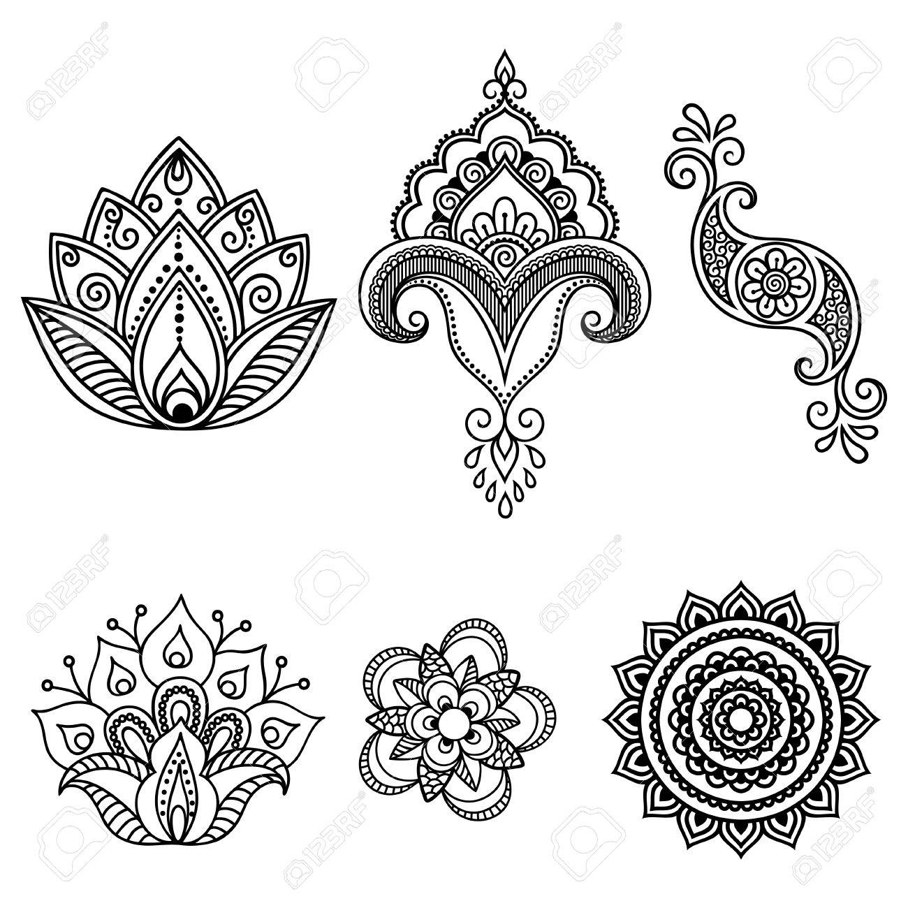Индийские орнаменты и узоры украшения