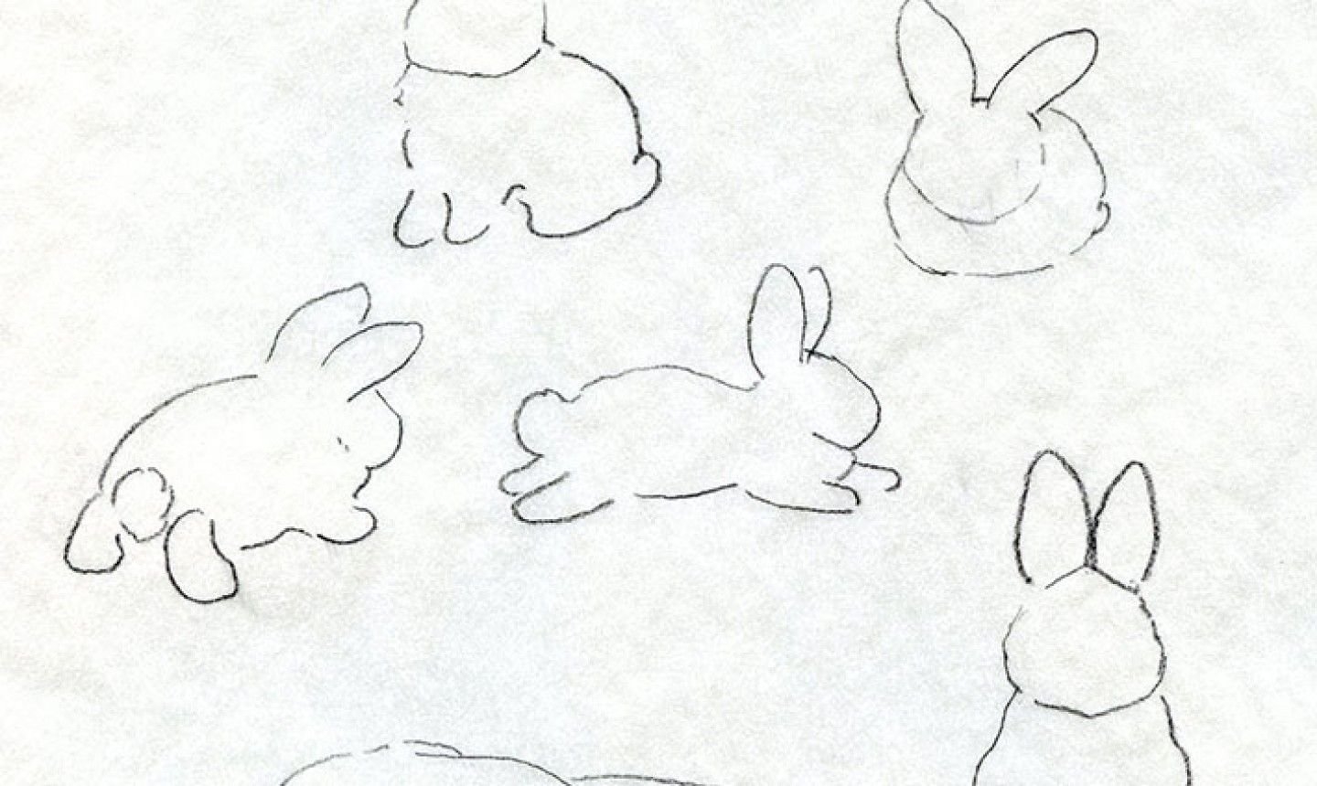 Нарисовать зайца со спины
