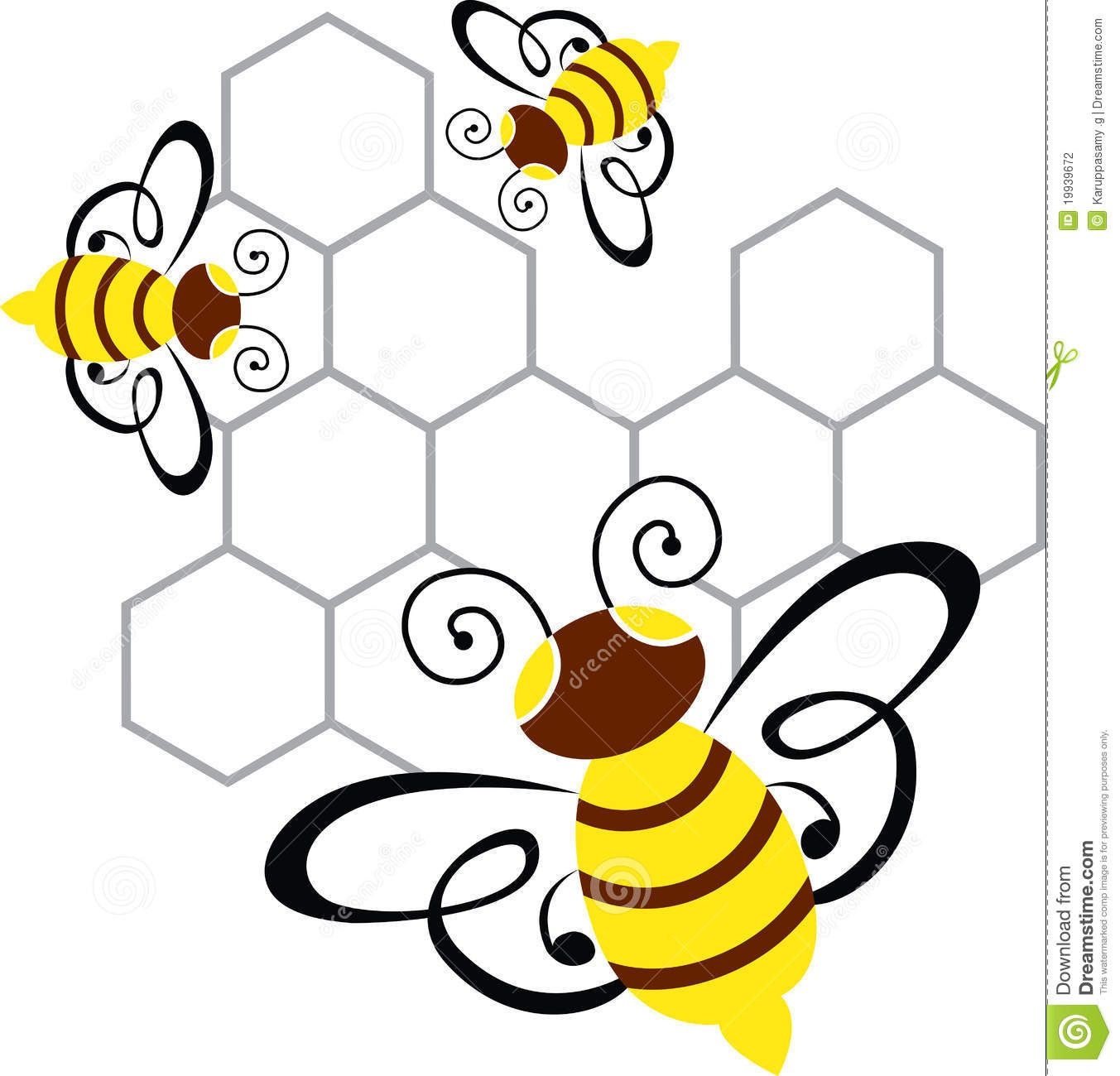 Раскраска пчелы и соты