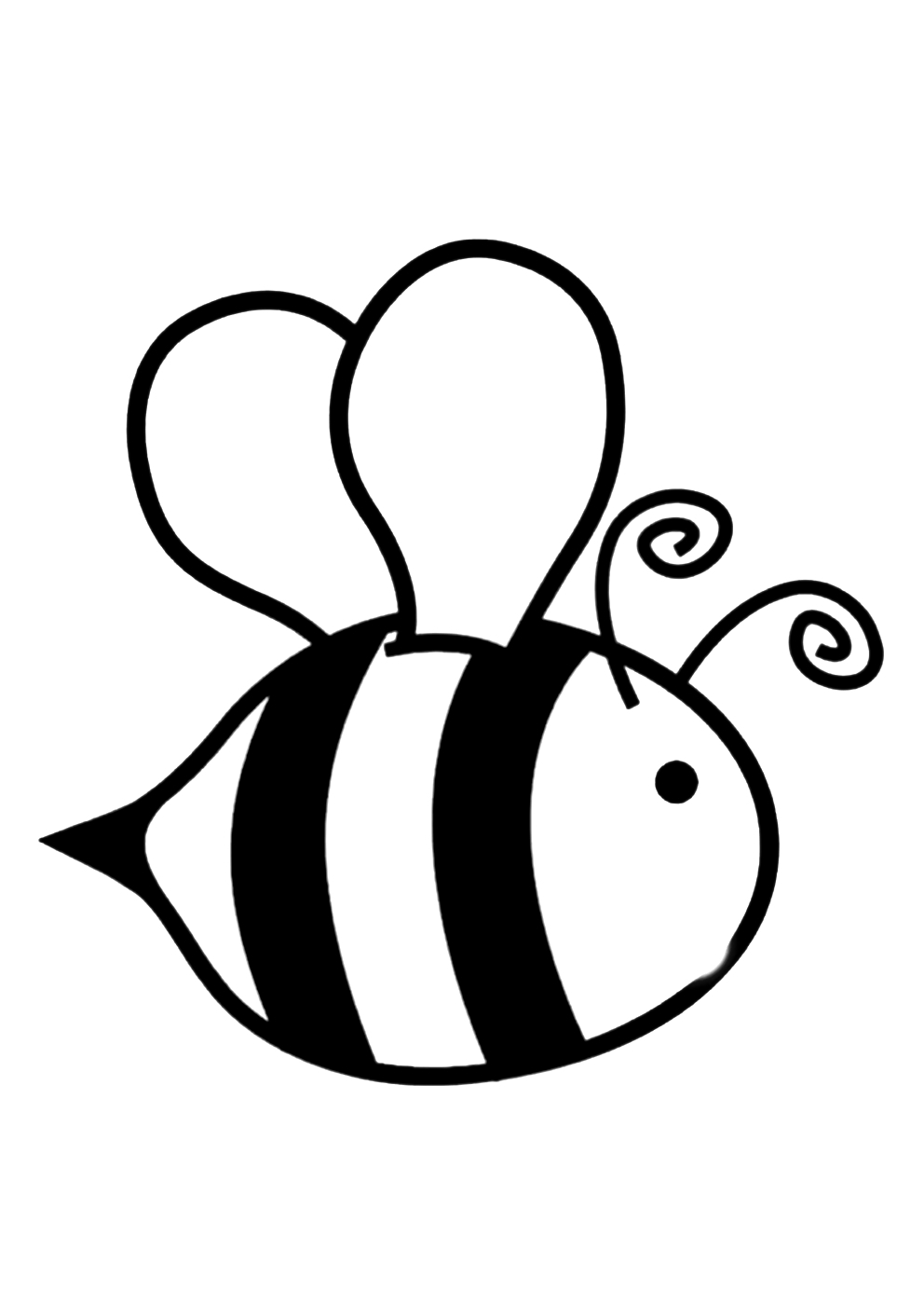 Пчела контур для детей