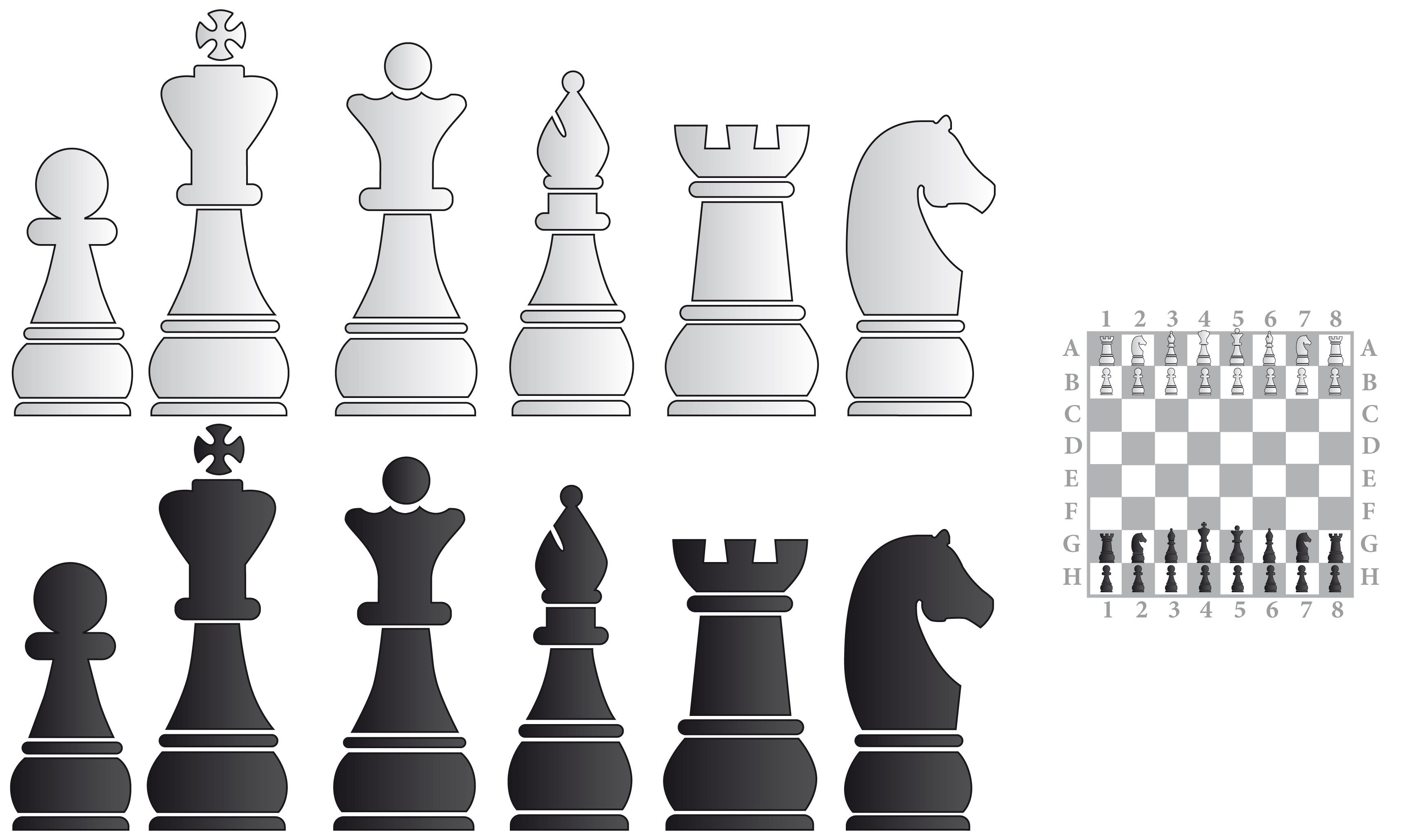 Трафарет шахматных фигур - 48 фото