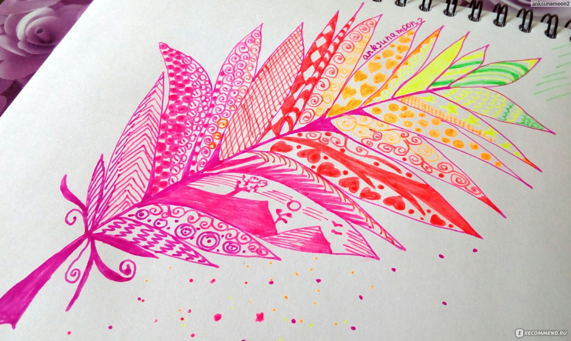 Рисунки гелевыми ручками цветными