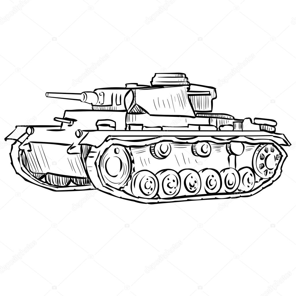 Нарисовать немецкий танк