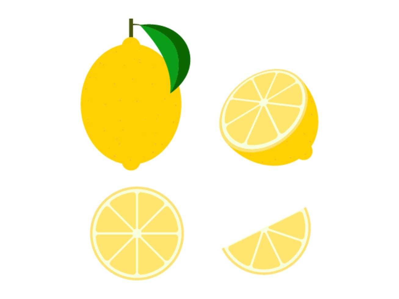 Лимонный набор вектор
