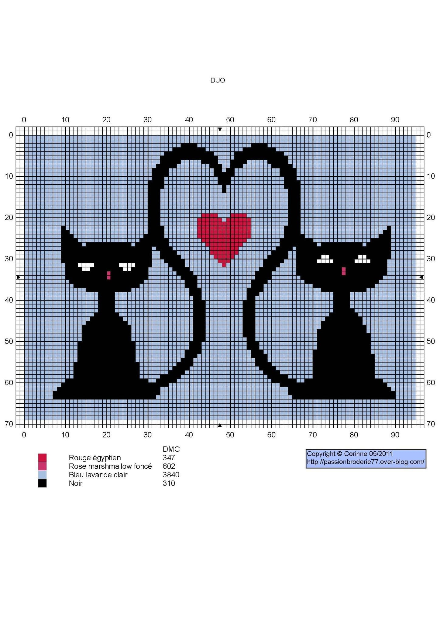 Кошки монохром схема вышивки крестом