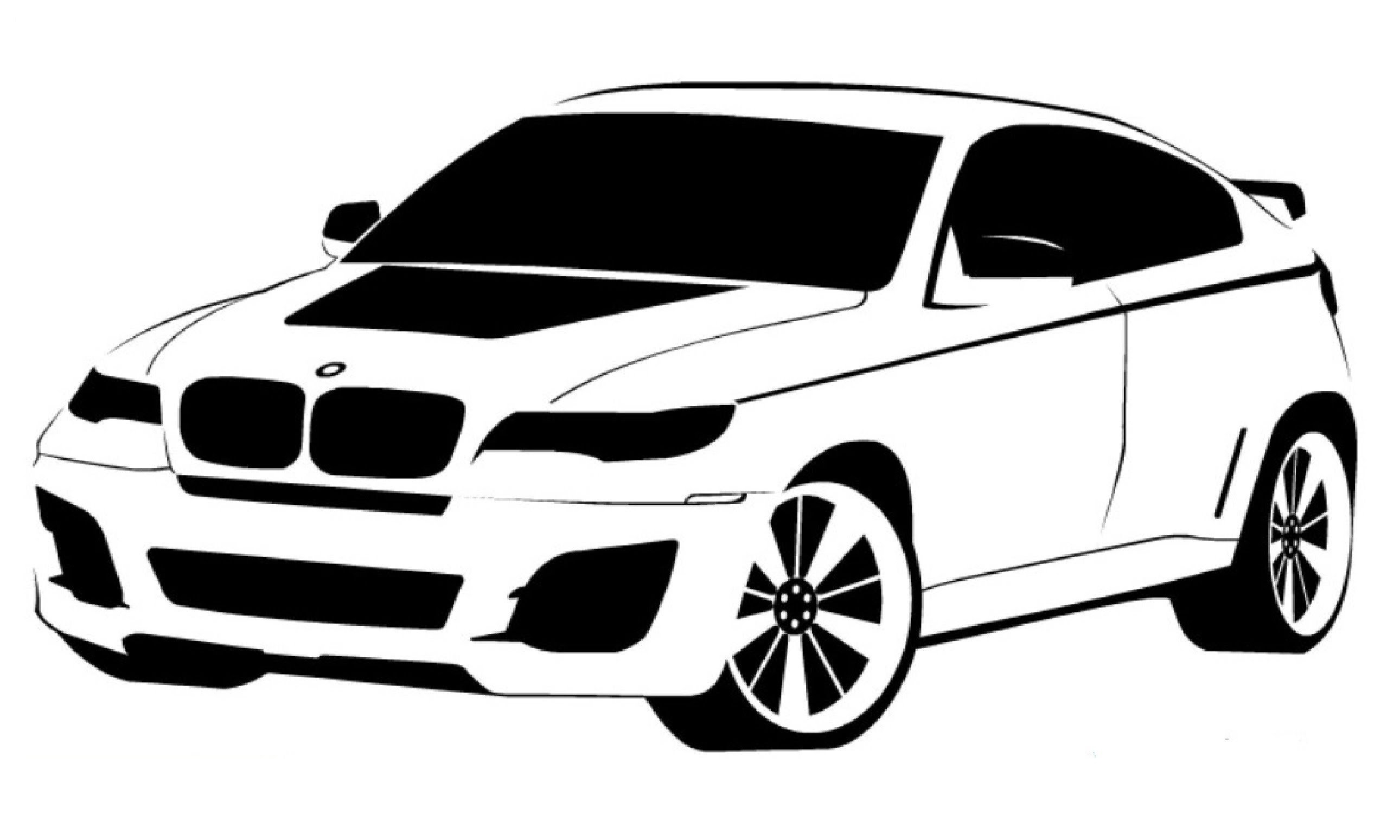 Нарисовать черную машину. BMW x6. Машина БМВ х6 белая. BMW x6 vector. Трафареты "машины".