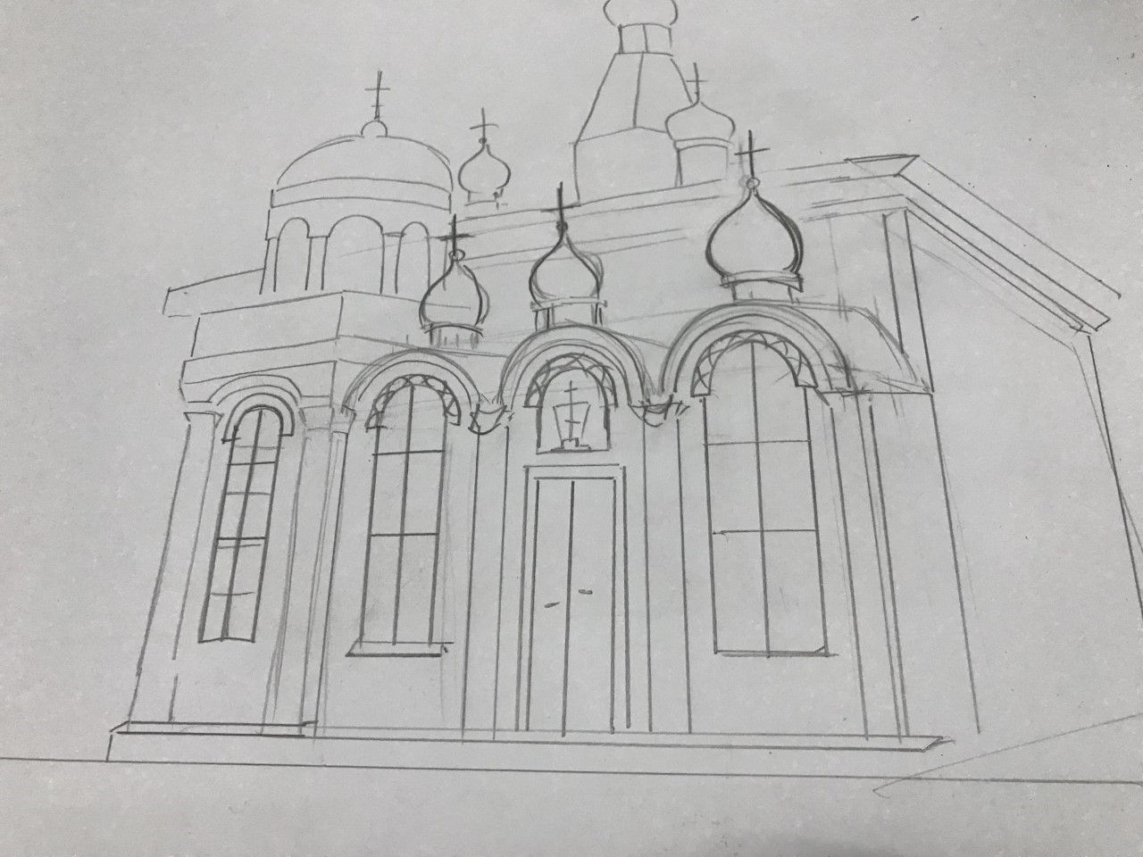 Храмы Сергия Радонежского - зарисовка