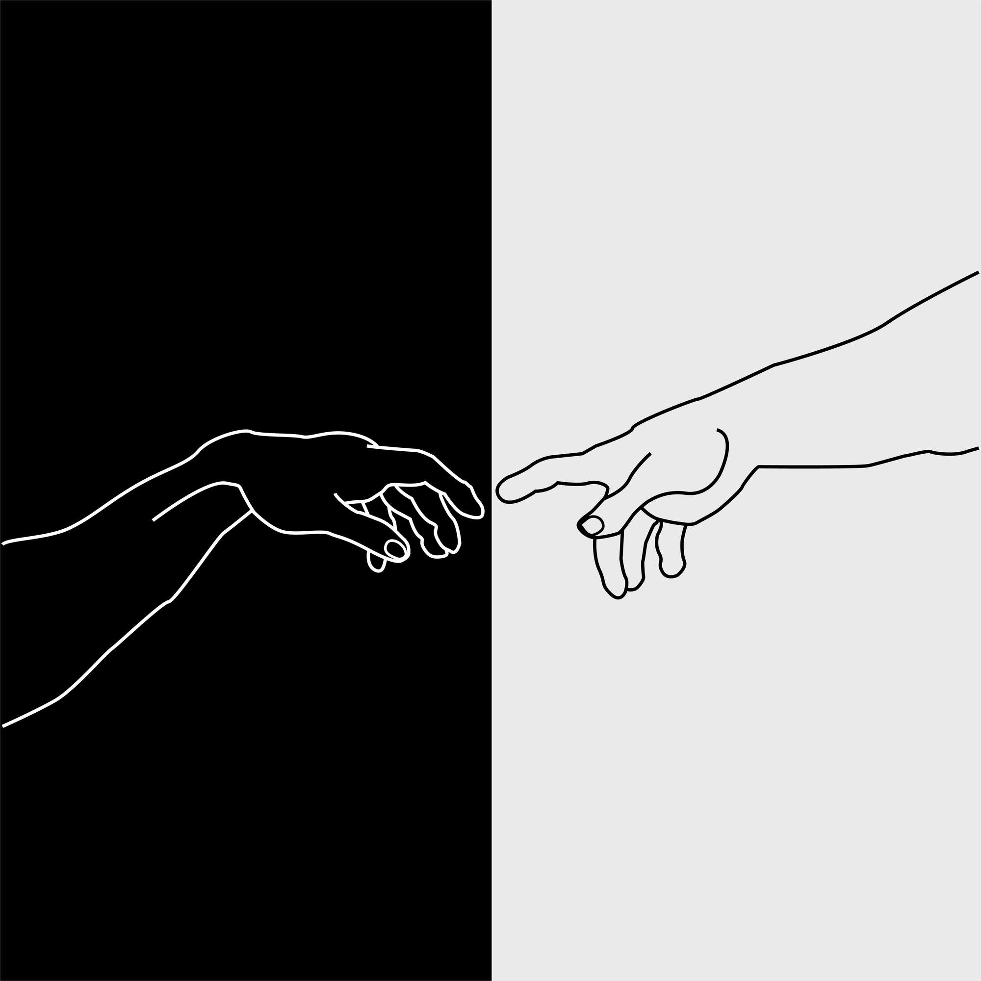 Две руки тянутся друг к другу