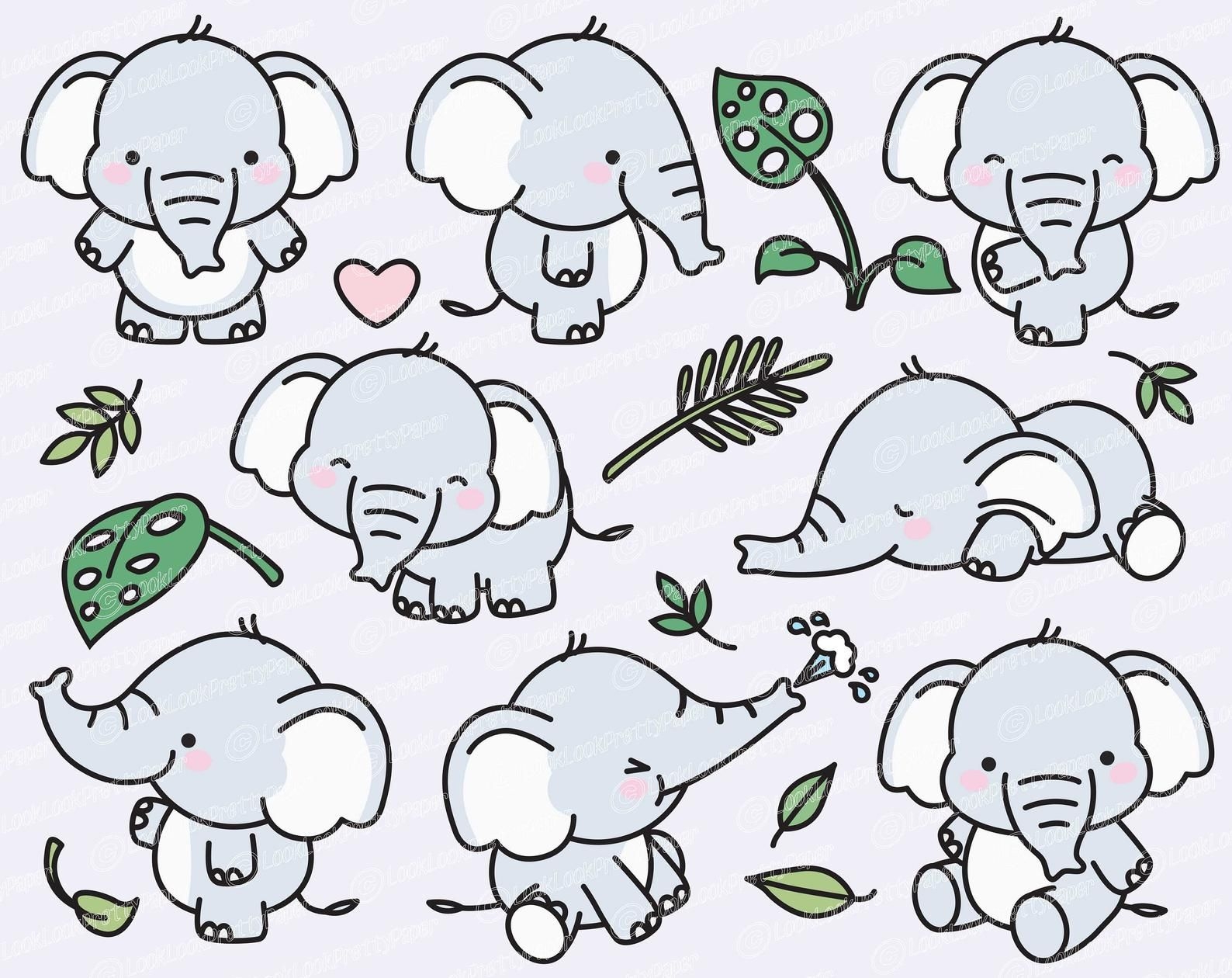 Рисунок слона для срисовки