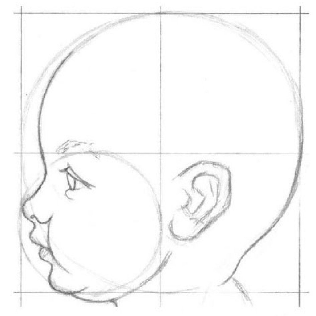 Как нарисовать ребенка поэтапно простым карандашом. Пропорции лица ребенка для рисования для начинающих. Голова ребенка в профиль. Лицо рисунок для детей. Лицо ребенка в профиль рисунок.