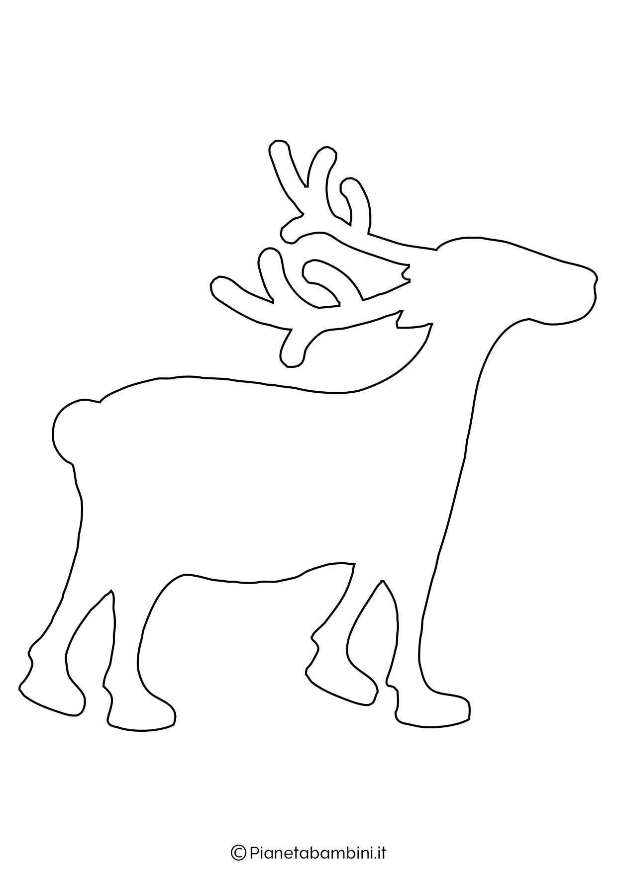 Трафарет оленя для рисования
