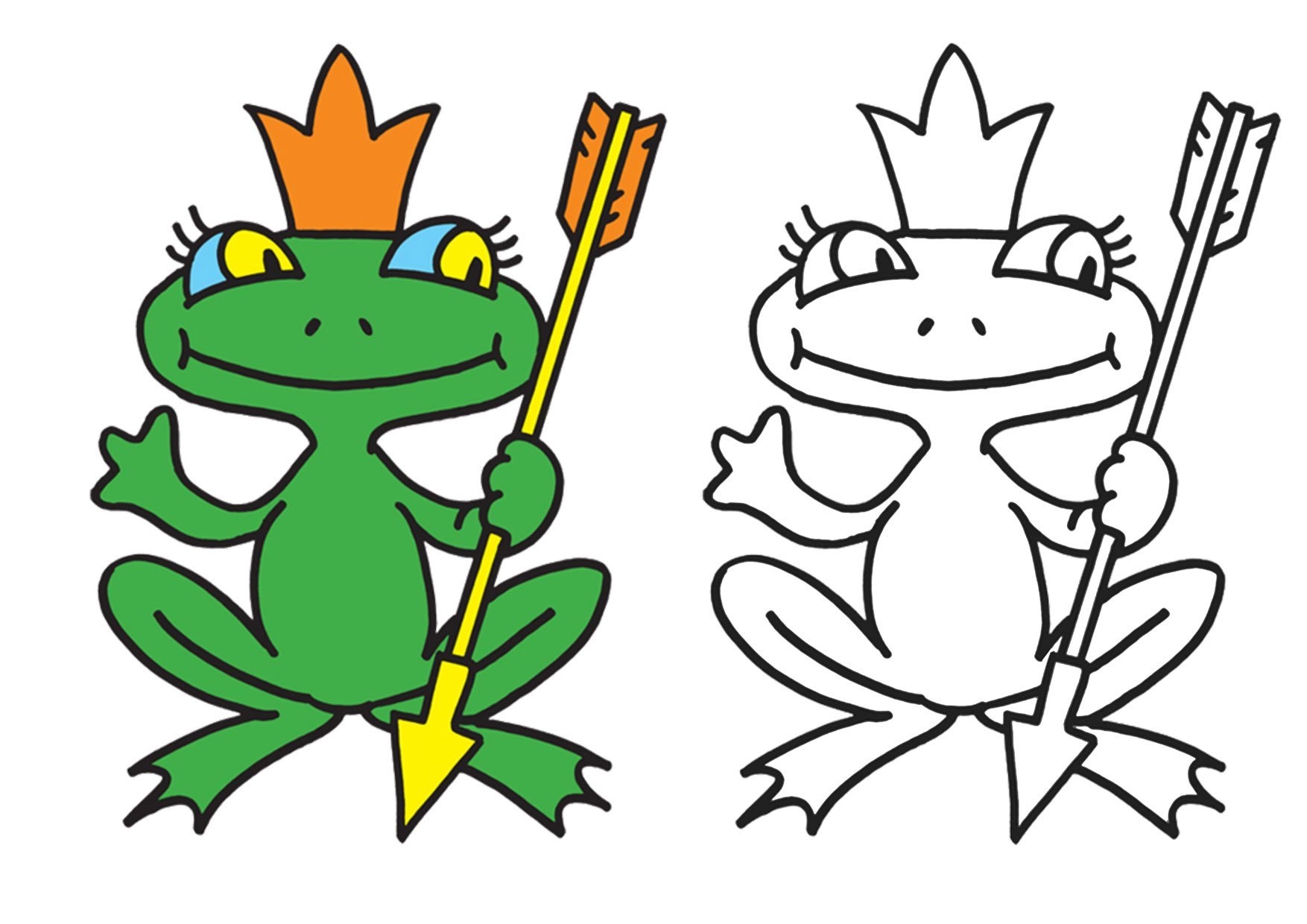 Раскраска про царевну-лягушку (38 картинок)