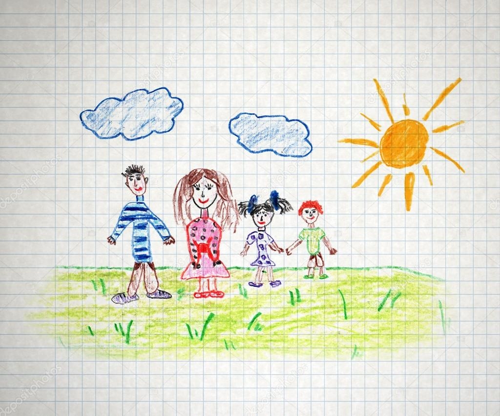 Рисование на тему семья