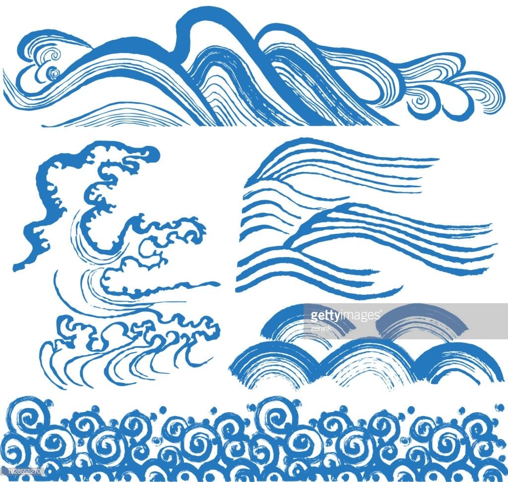 Китайский орнамент волны