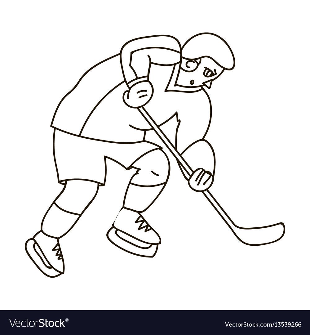 Распечатка Олимпийские виды спорта хоккей