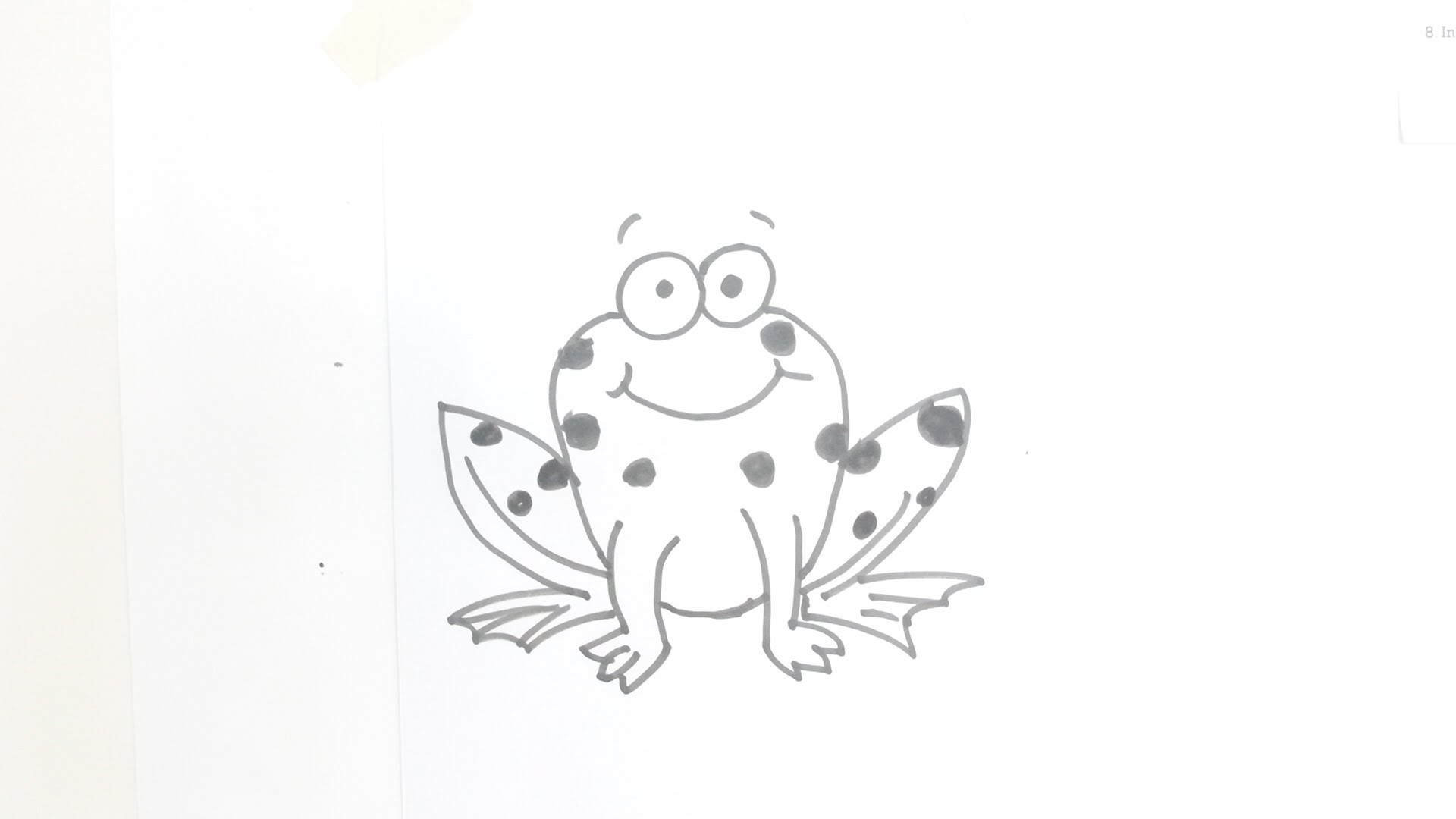 Рисунок лягушки для детей легкий