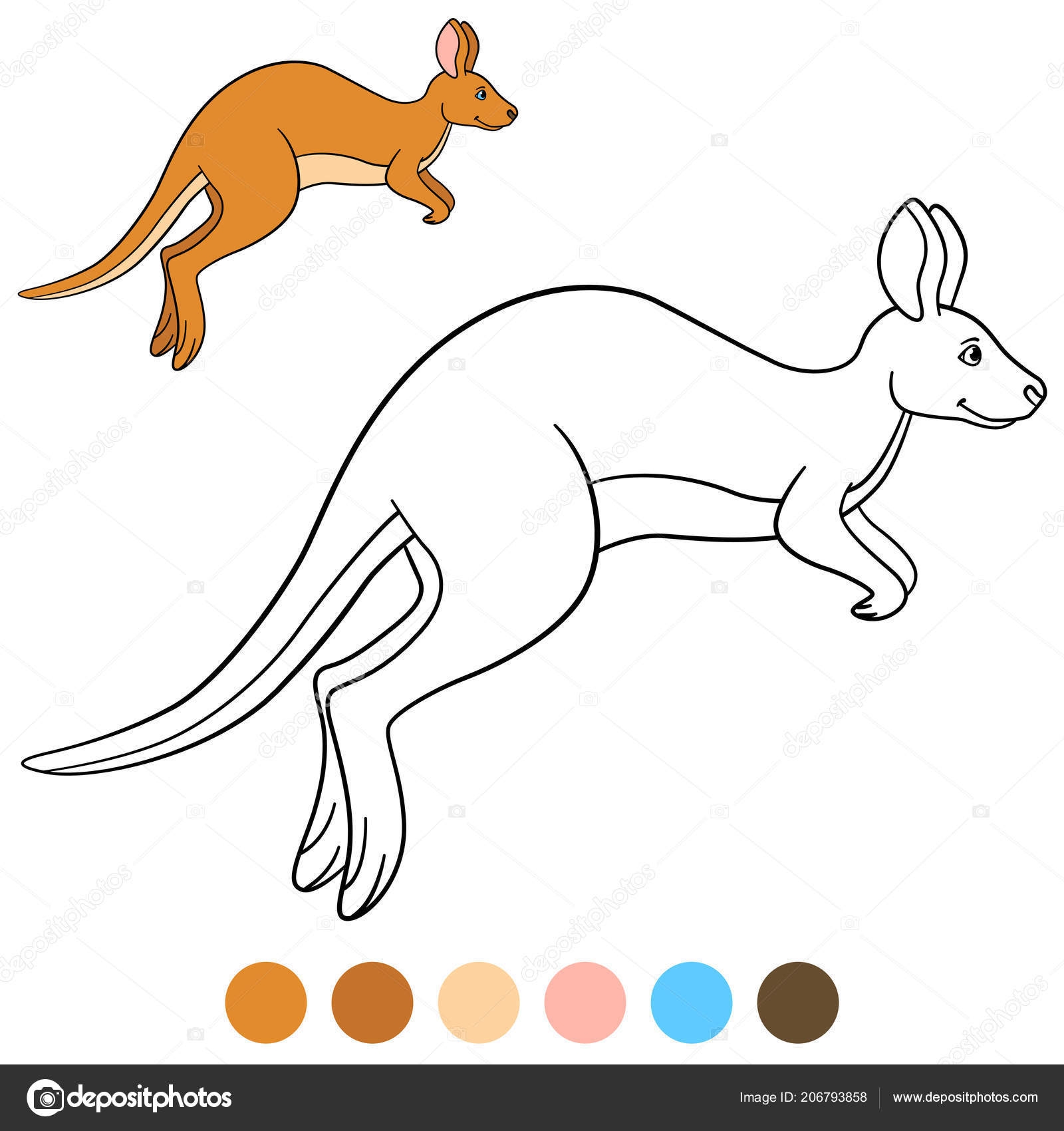 Австралия кенгуру рисунок для дошкольников