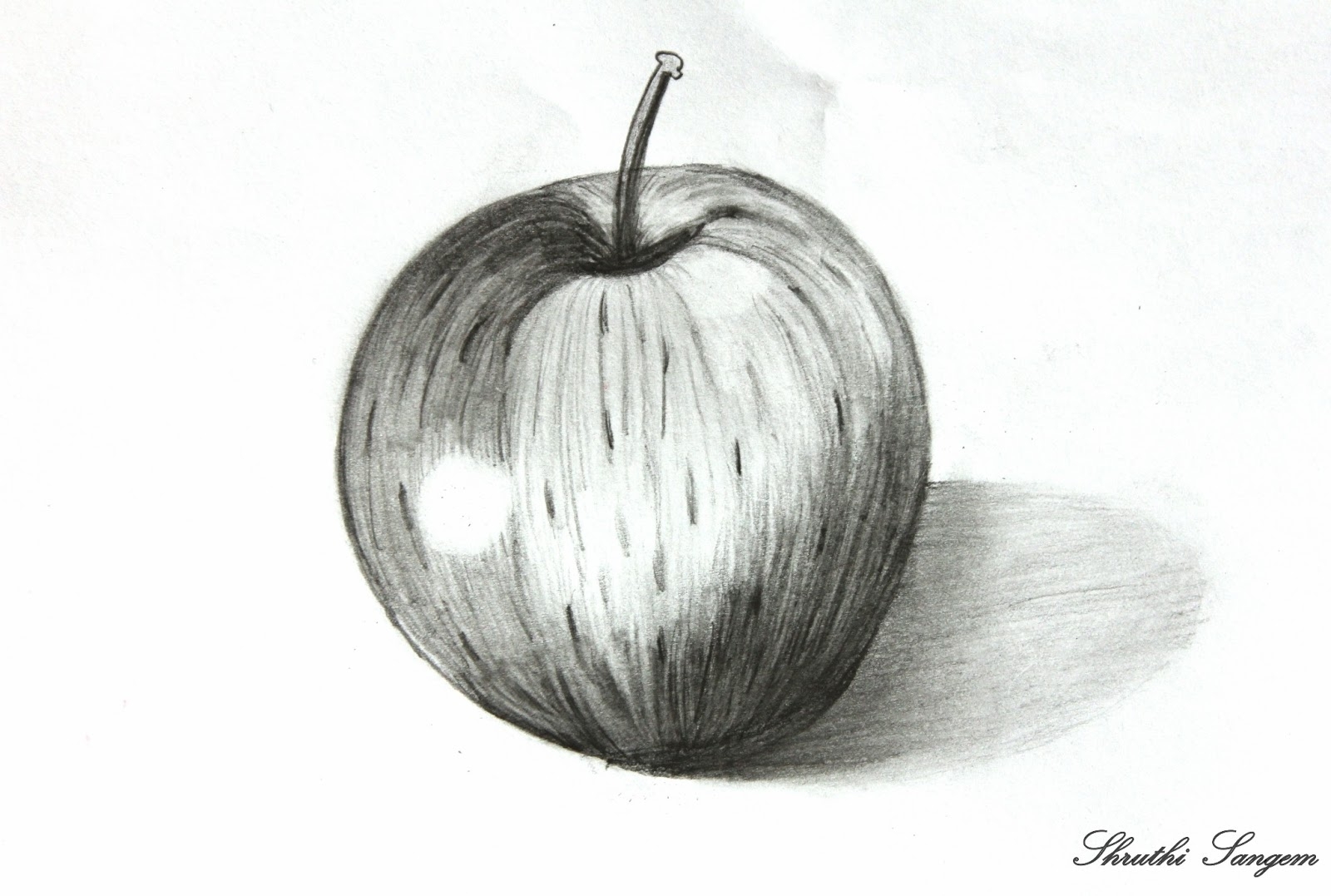 Скетч яблоко карандашом
