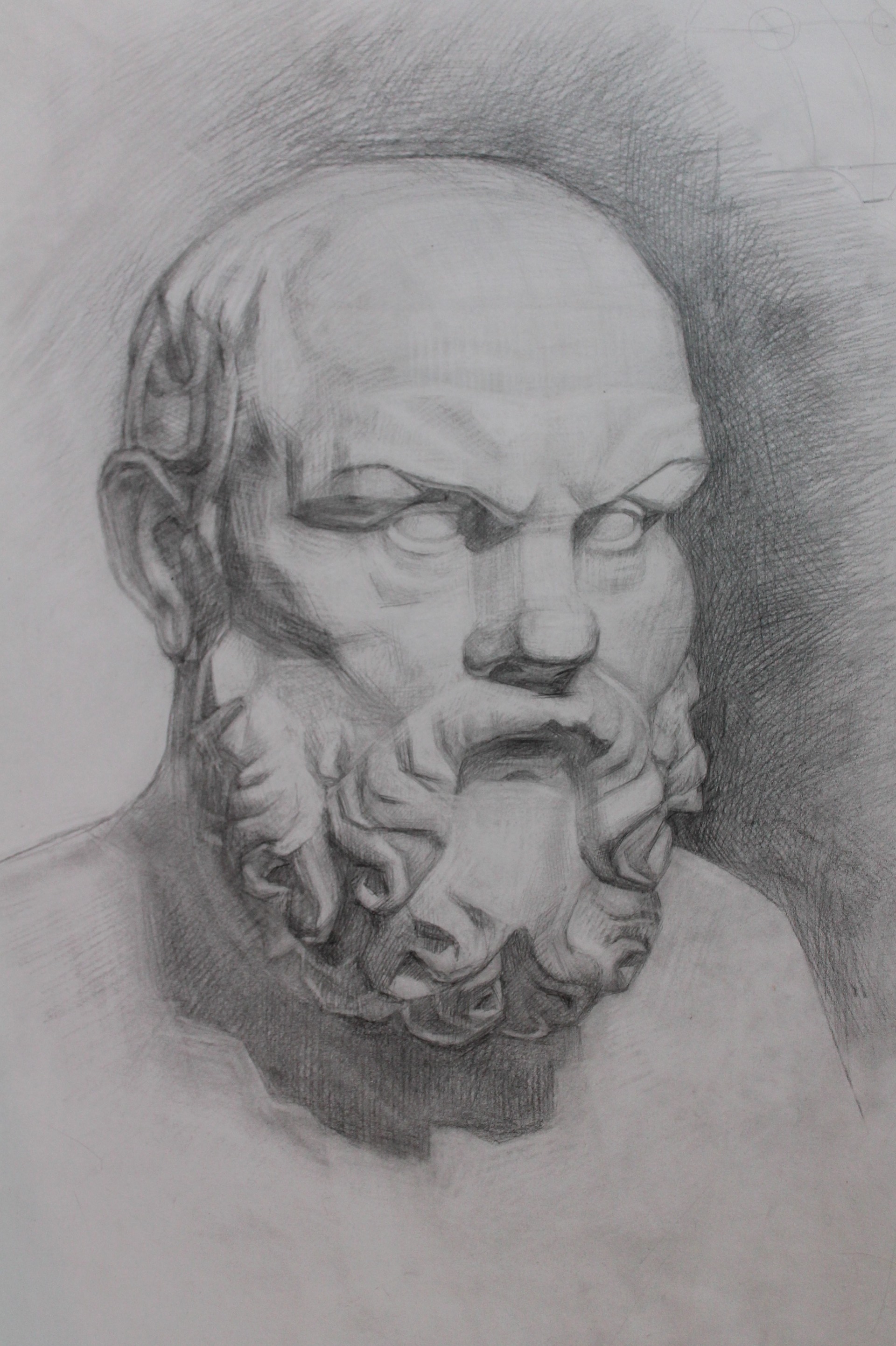 Студия Олега Торопыгина рисунок головы Сократа