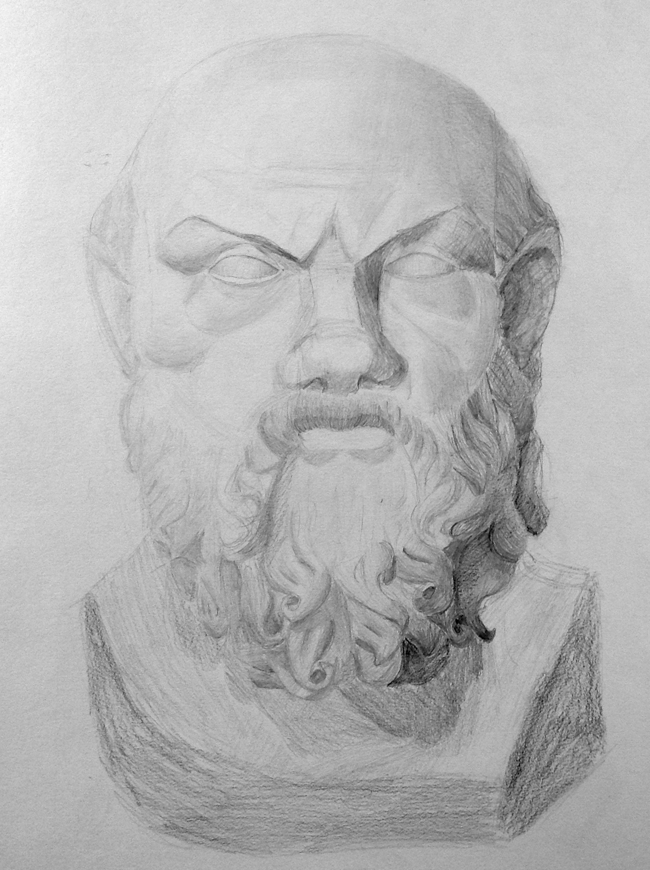 Портрет гипсовая голова Сократ