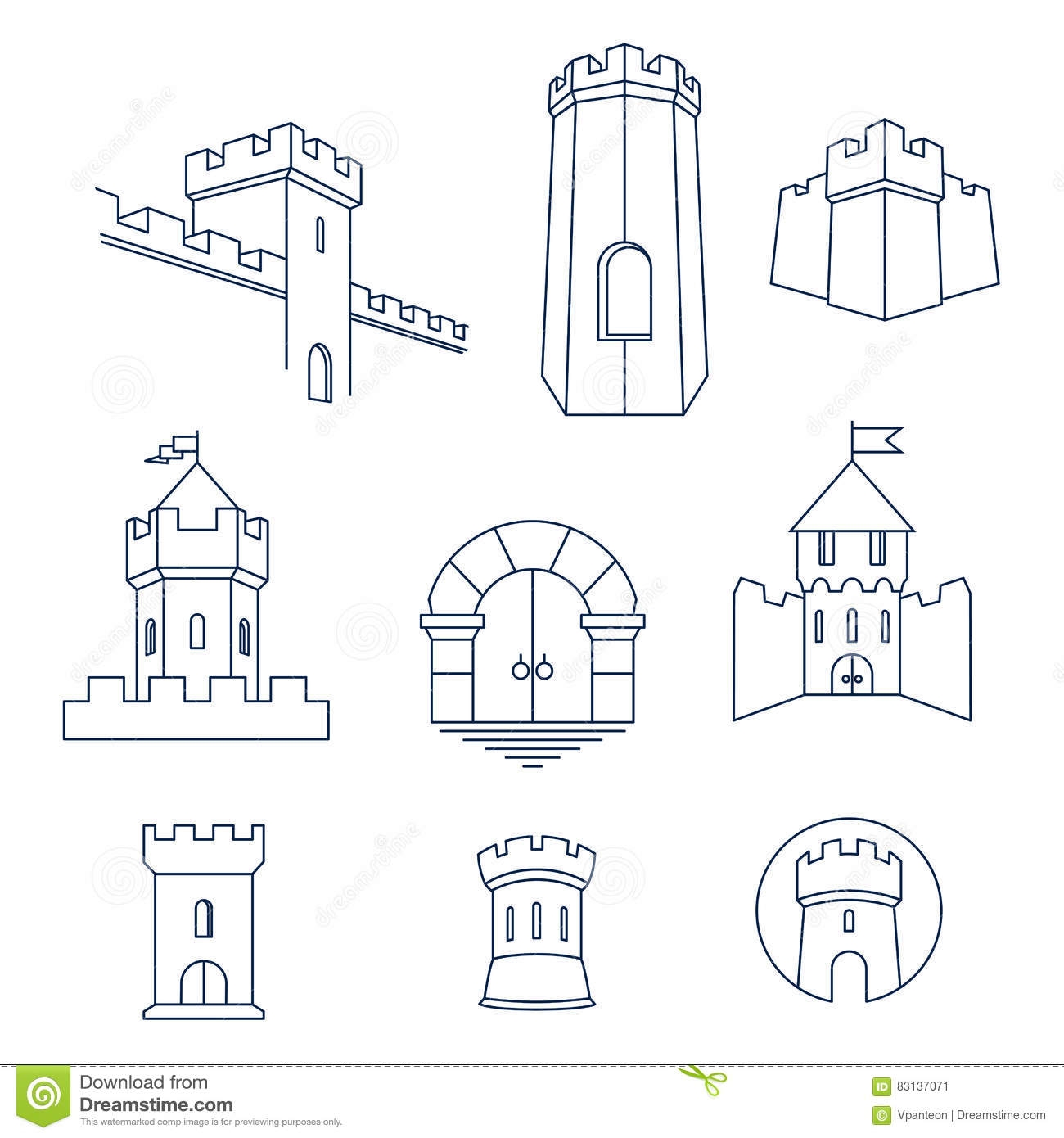Схематичное изображение замка