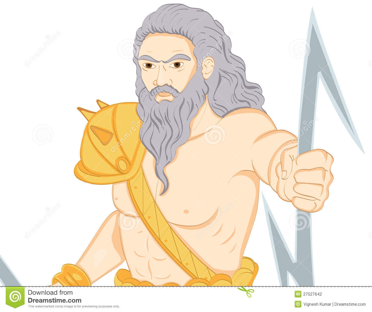 Рисунок лица греческого Бога Зевса
