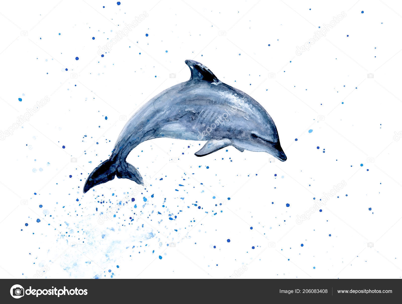 Дельфин рисунок стильный