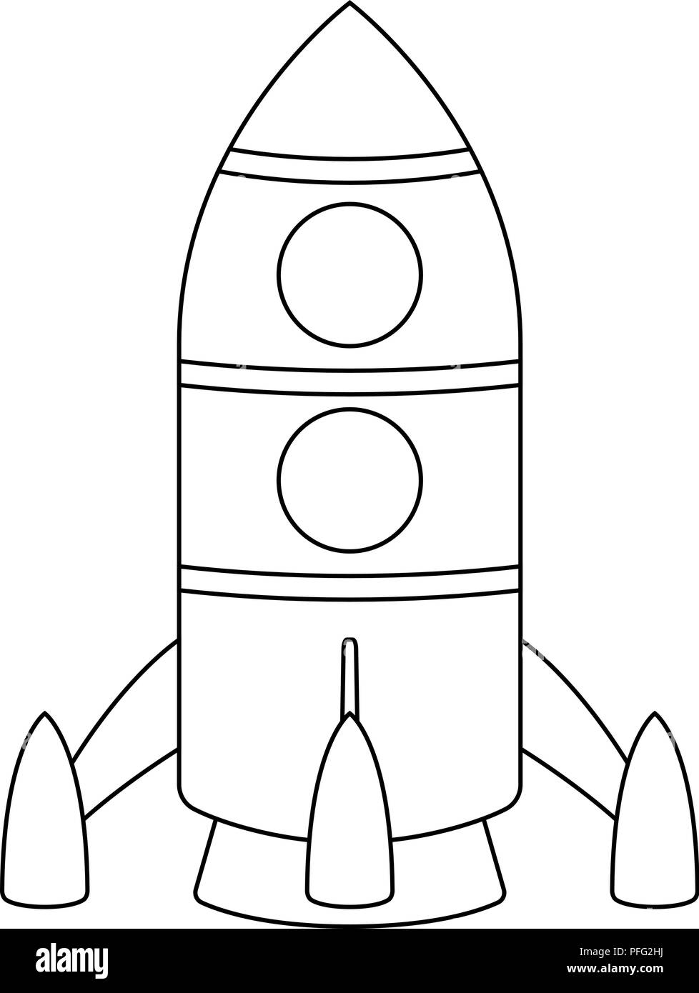 Макет ракеты для детей рисунок