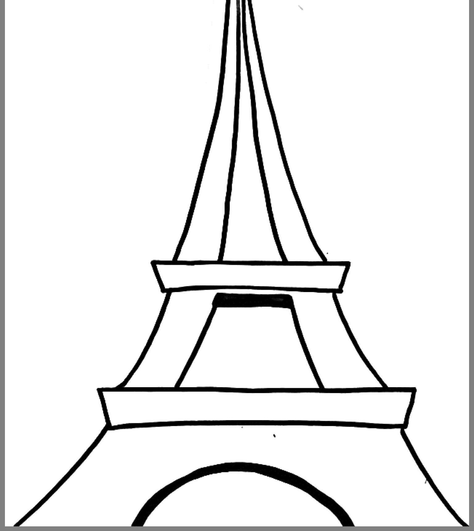 Эйфелева башня нарисованная в паинте