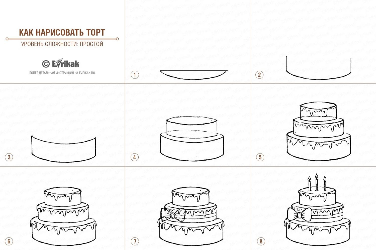 Картинки торта для срисовки (24 фото) 🔥 Прикольные картинки и юмор