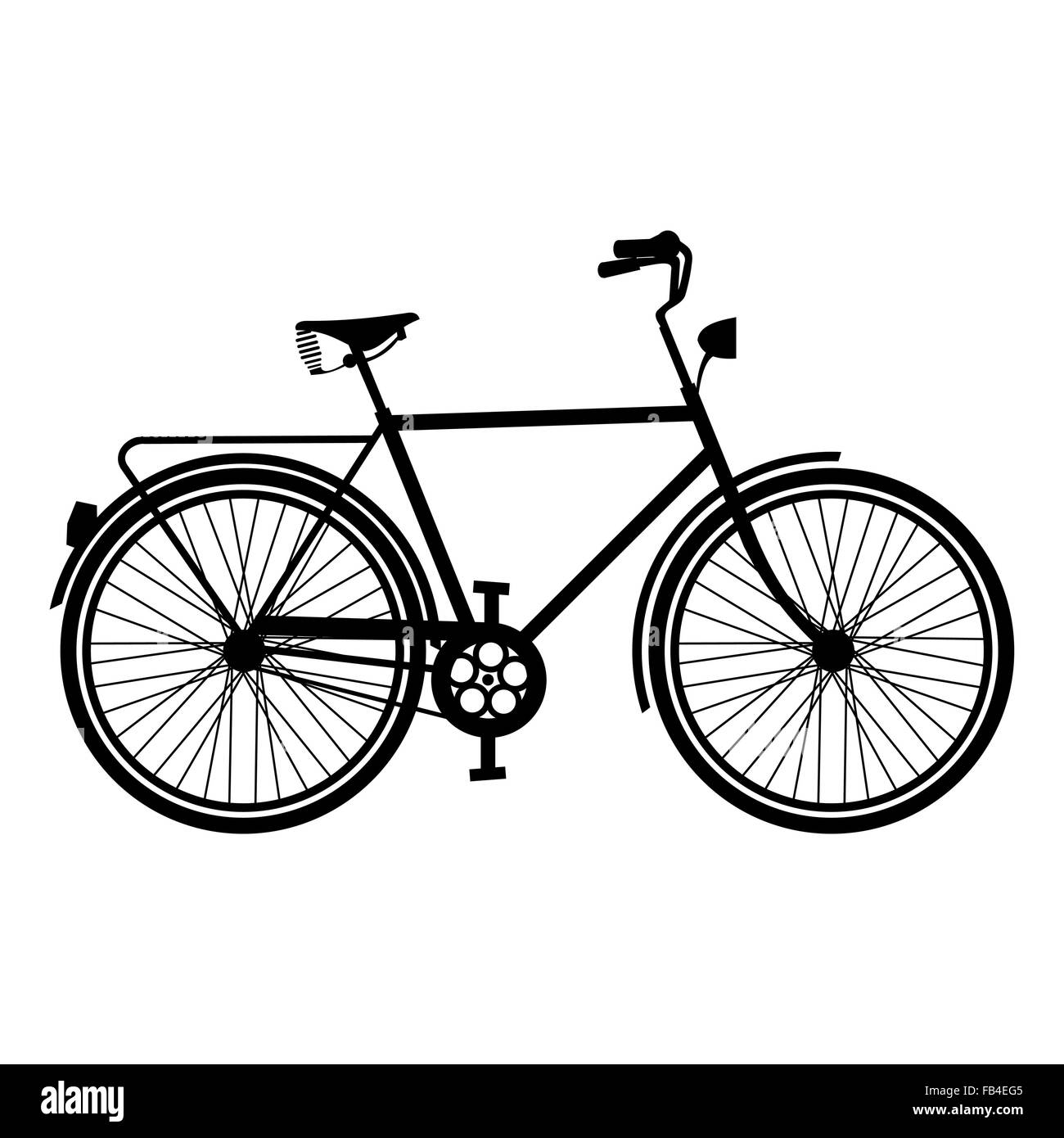 Контур старинного велосипеда