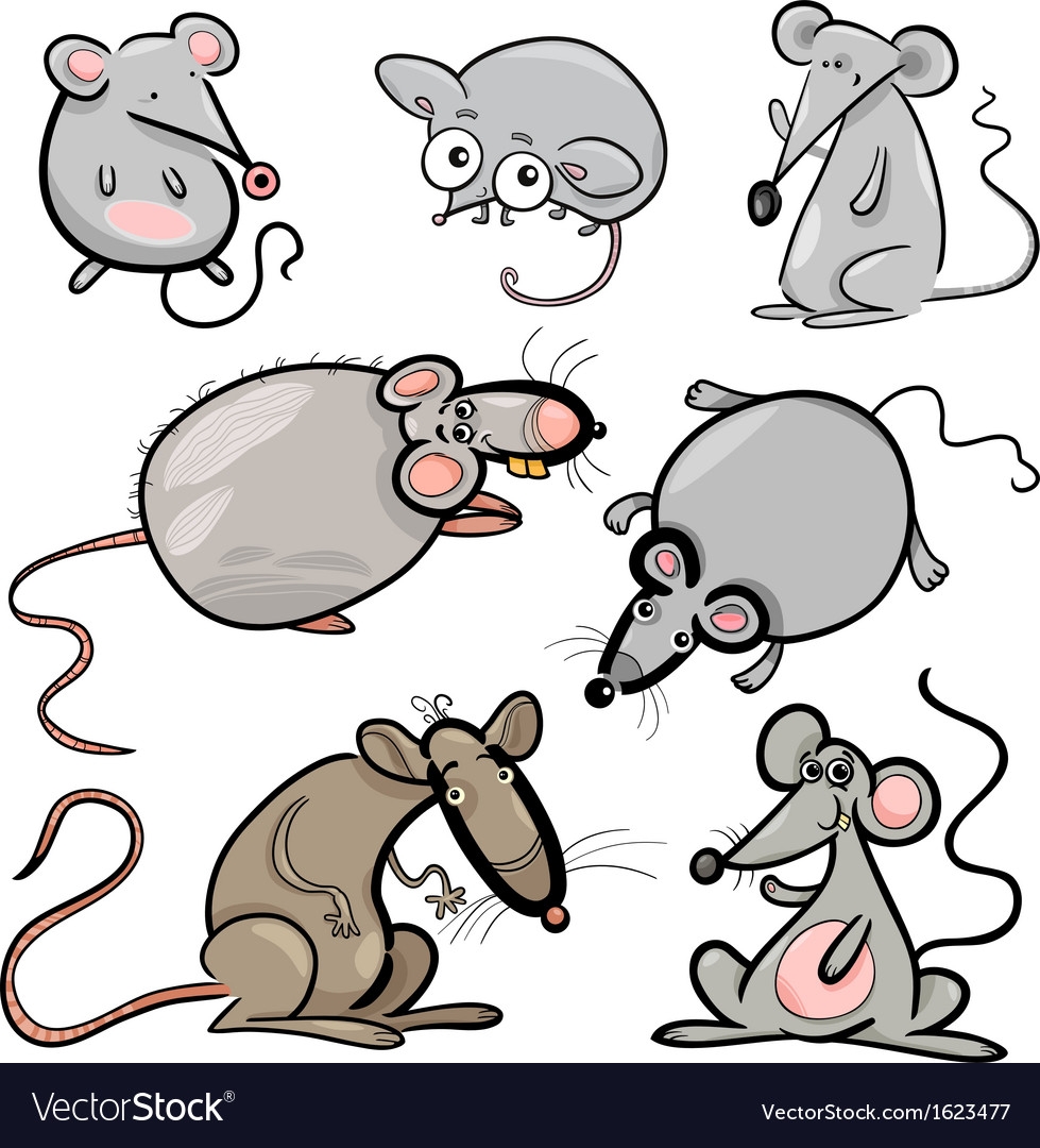 Мышь в мультяшном стиле