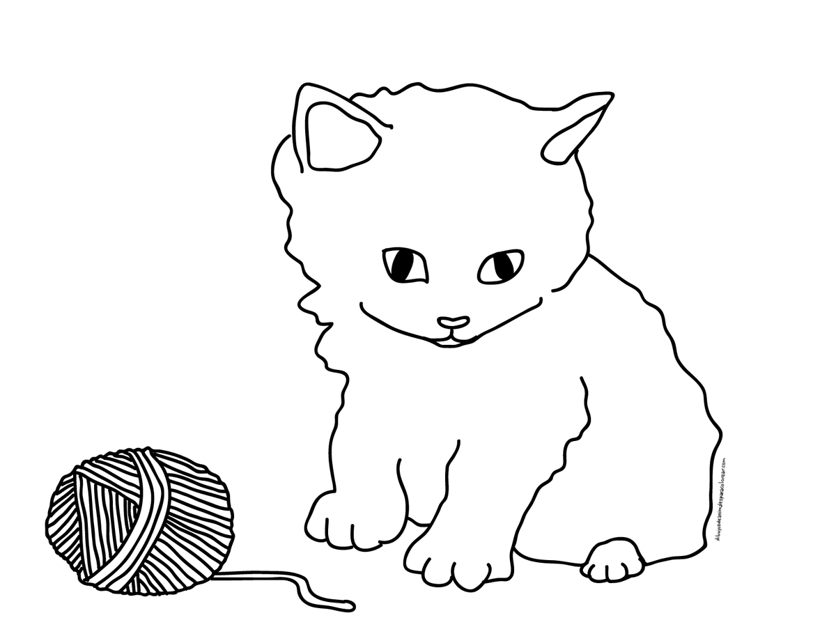 Белый кот раскраска - 68 фото