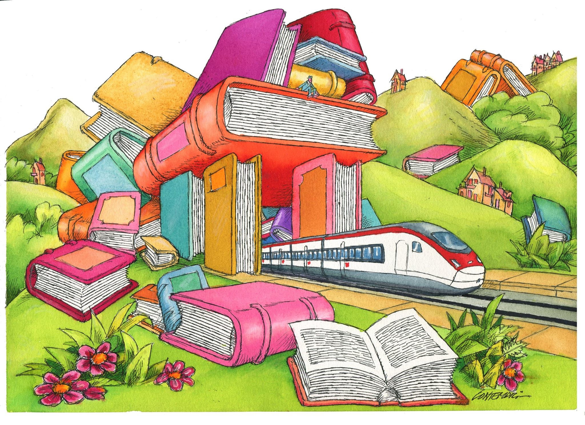 Иллюстрации здания библиотеки для детей
